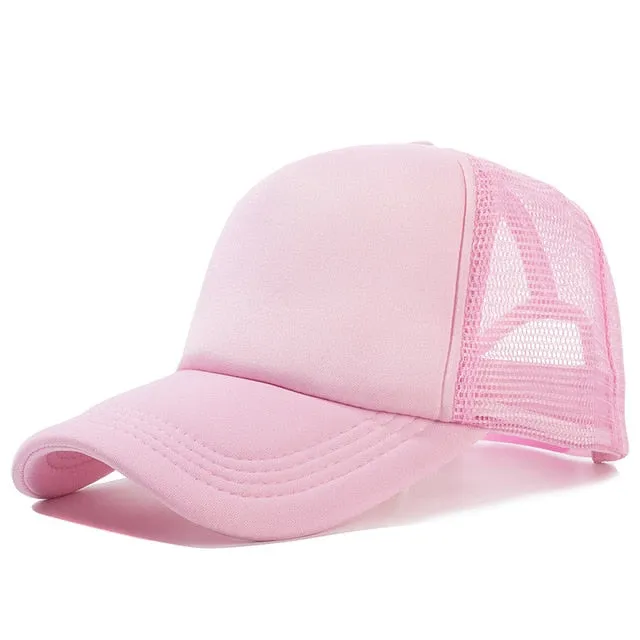 1 PCS Unisex Casual Plain Mesh Baseball Cap