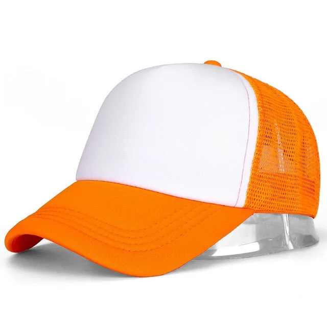 1 PCS Unisex Casual Plain Mesh Baseball Cap