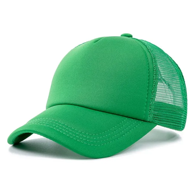 1 PCS Unisex Casual Plain Mesh Baseball Cap