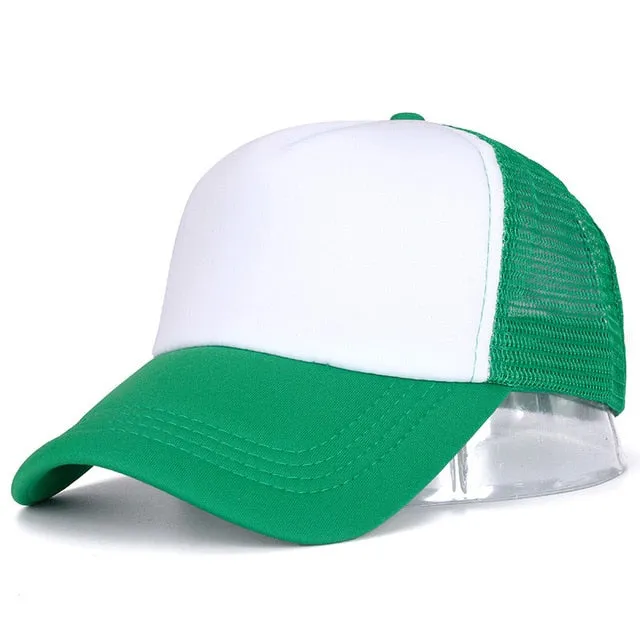 1 PCS Unisex Casual Plain Mesh Baseball Cap