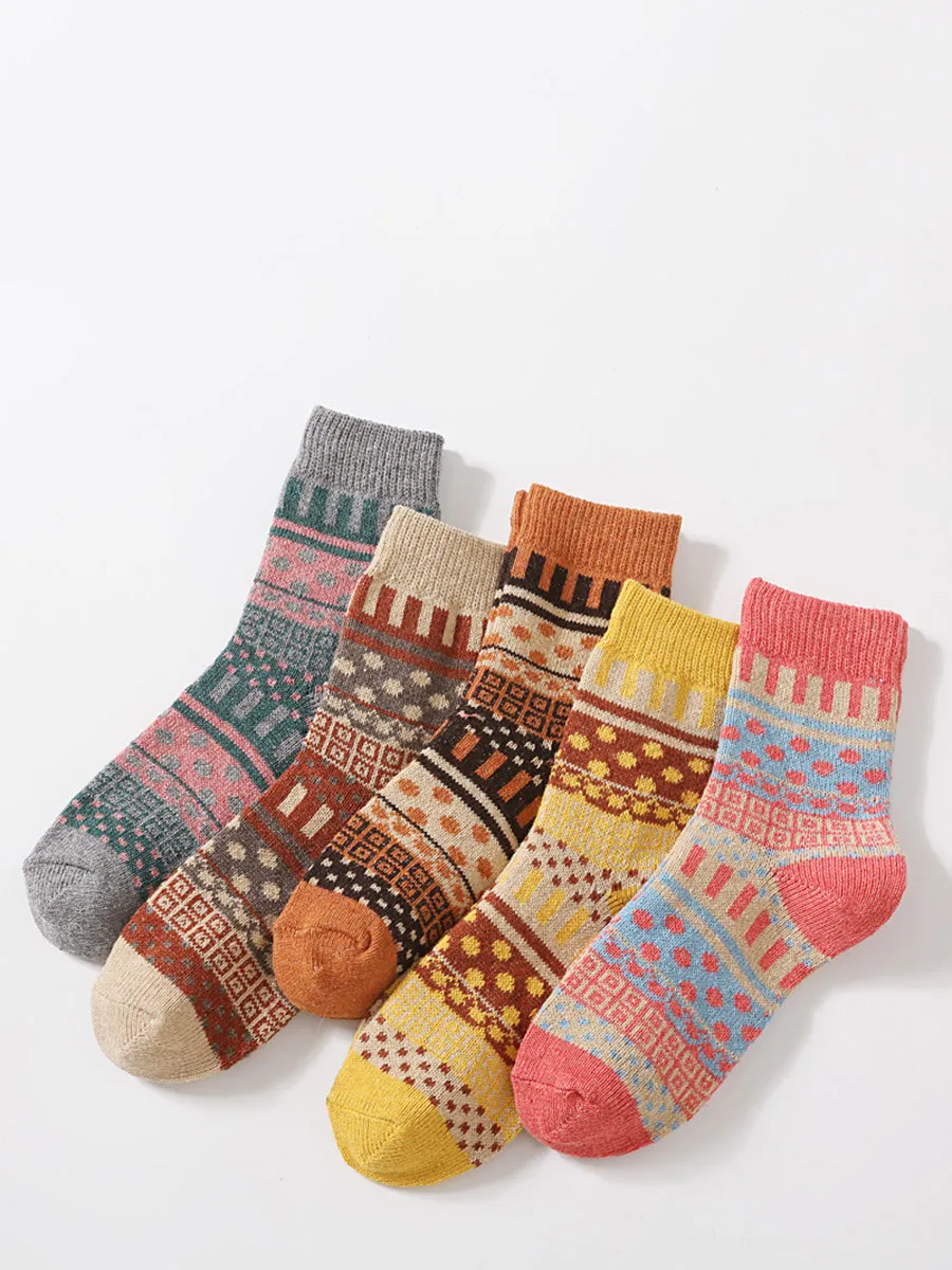 5 Pairs Women Winter Thicken Socks