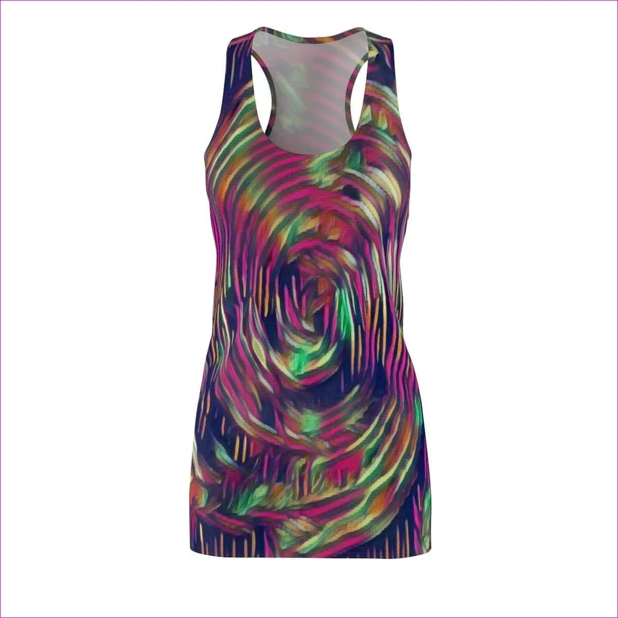 Abstract Swirl Cut & Sew Womens Racerback Dress Voluptuous ( ) Size- Ships from The US