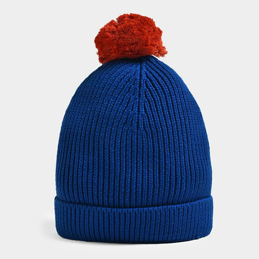 Adventure Pompom Knitted Cap Blue