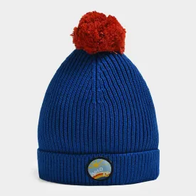 Adventure Pompom Knitted Cap Blue