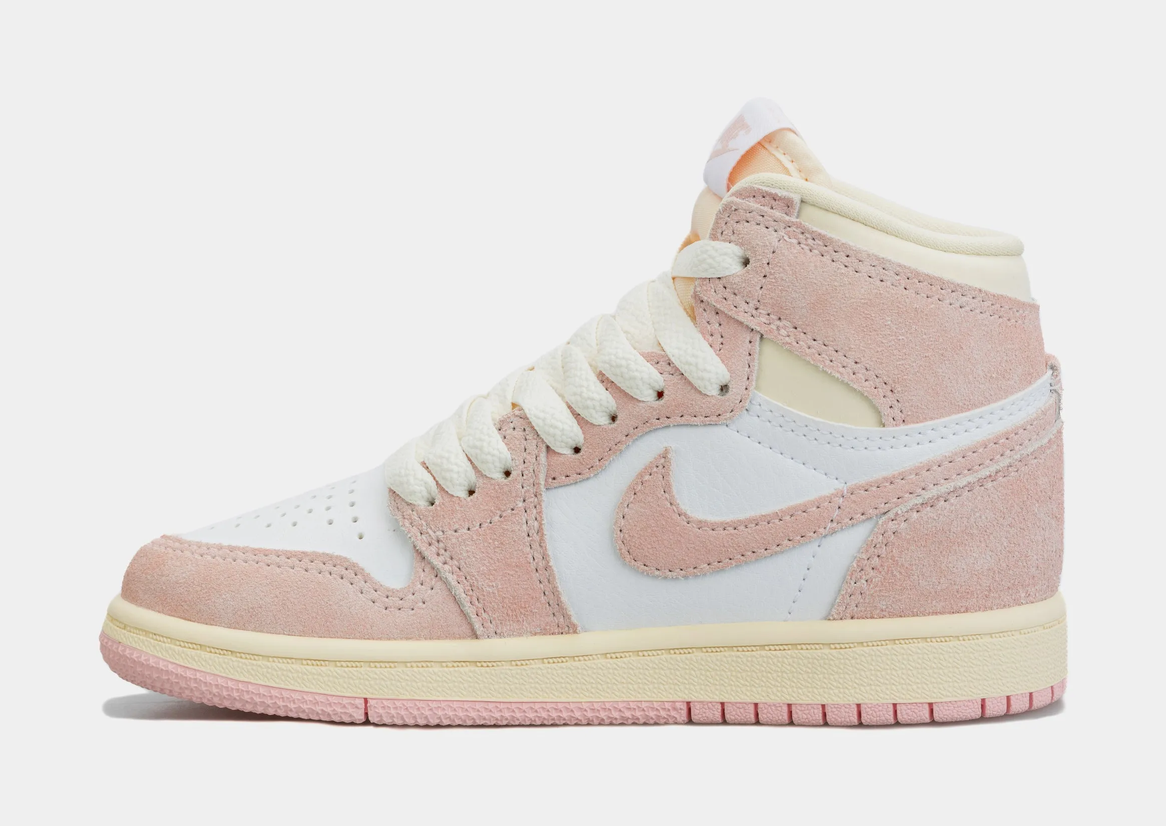 Air Jordan 1 Retro High OG Washed Pink Preschool Lifestyle Shoes (White/Pink)