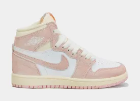 Air Jordan 1 Retro High OG Washed Pink Preschool Lifestyle Shoes (White/Pink)