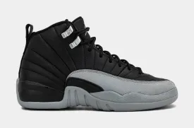 Air Jordan 12 Retro Black and Wolf Grey Grade School Lifestyle Shoes (Black/Wolf Grey/White)