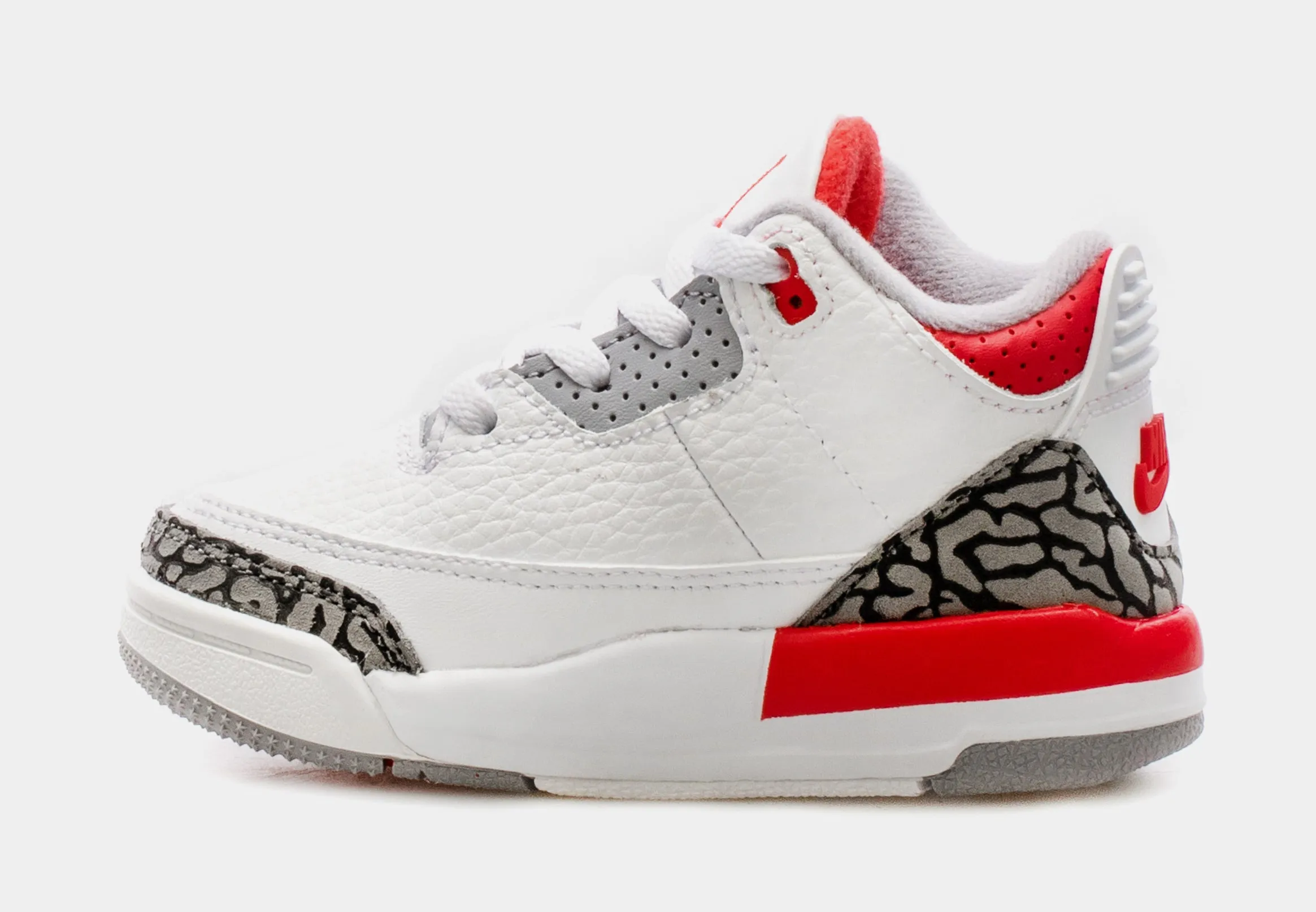 Air Jordan 3 Retro OG Fire Red Infant Toddler Shoes (White/Red) Free Shipping