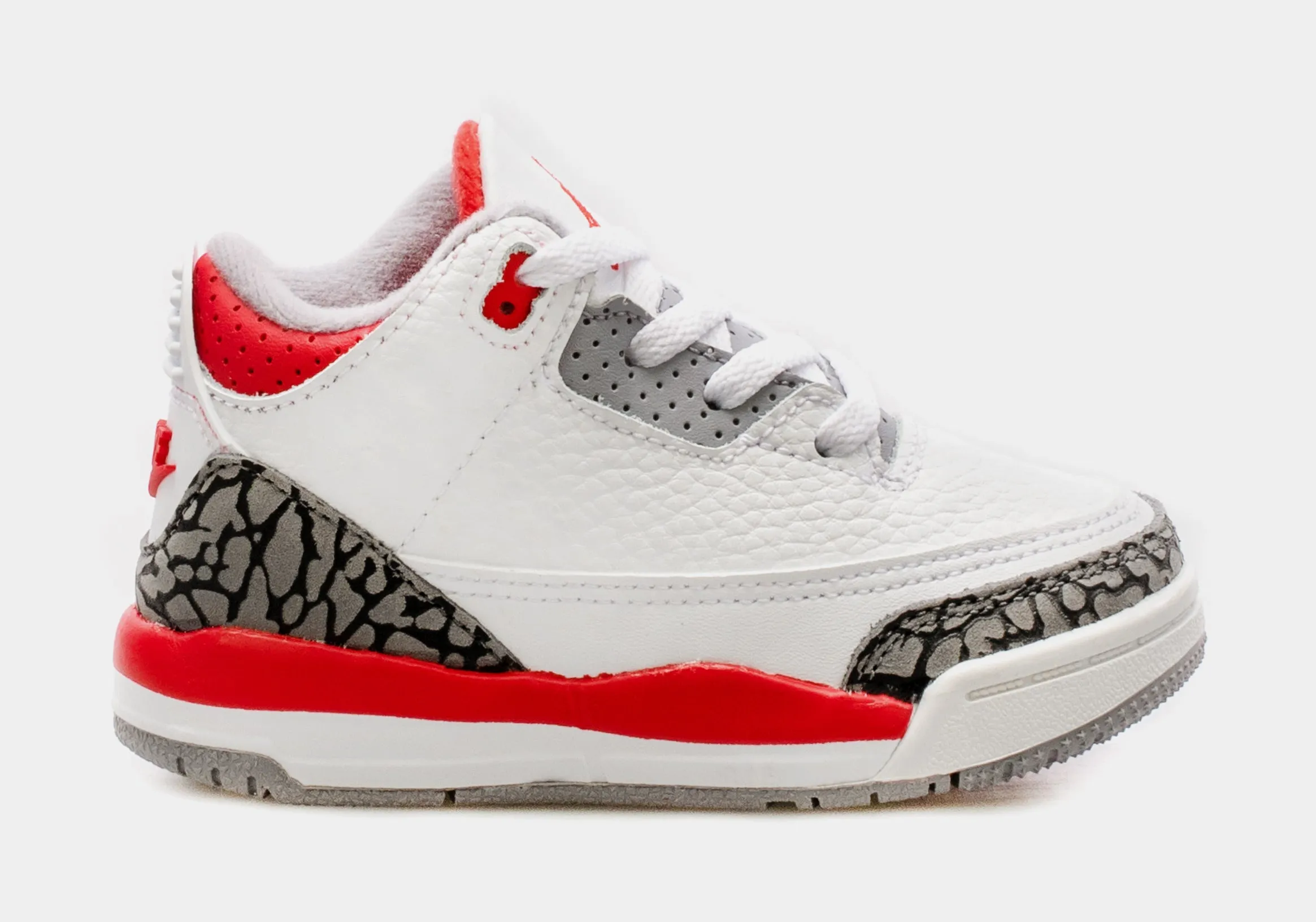 Air Jordan 3 Retro OG Fire Red Infant Toddler Shoes (White/Red) Free Shipping