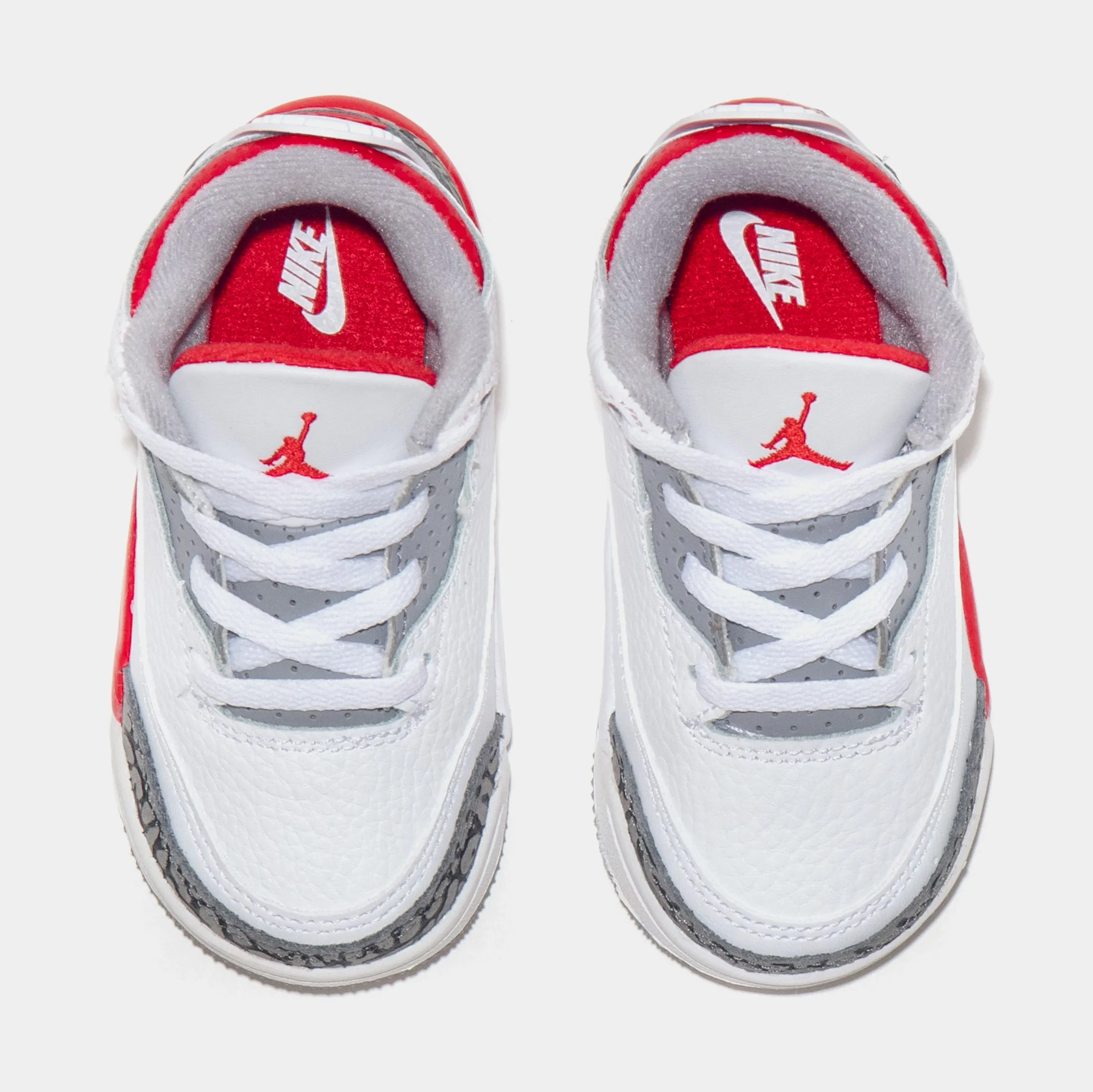 Air Jordan 3 Retro OG Fire Red Infant Toddler Shoes (White/Red) Free Shipping