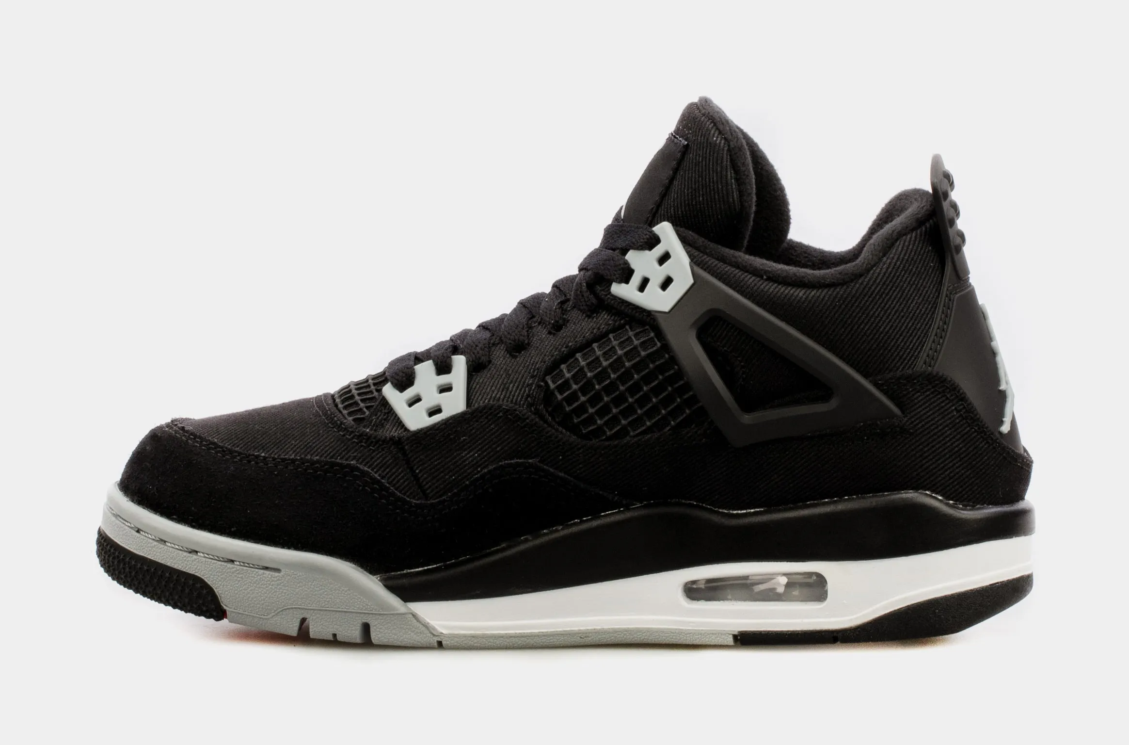 Air Jordan 4 Retro SE Black Canvas Grade School Lifestyle Shoes (Black/Grey) Limit One Per Customer