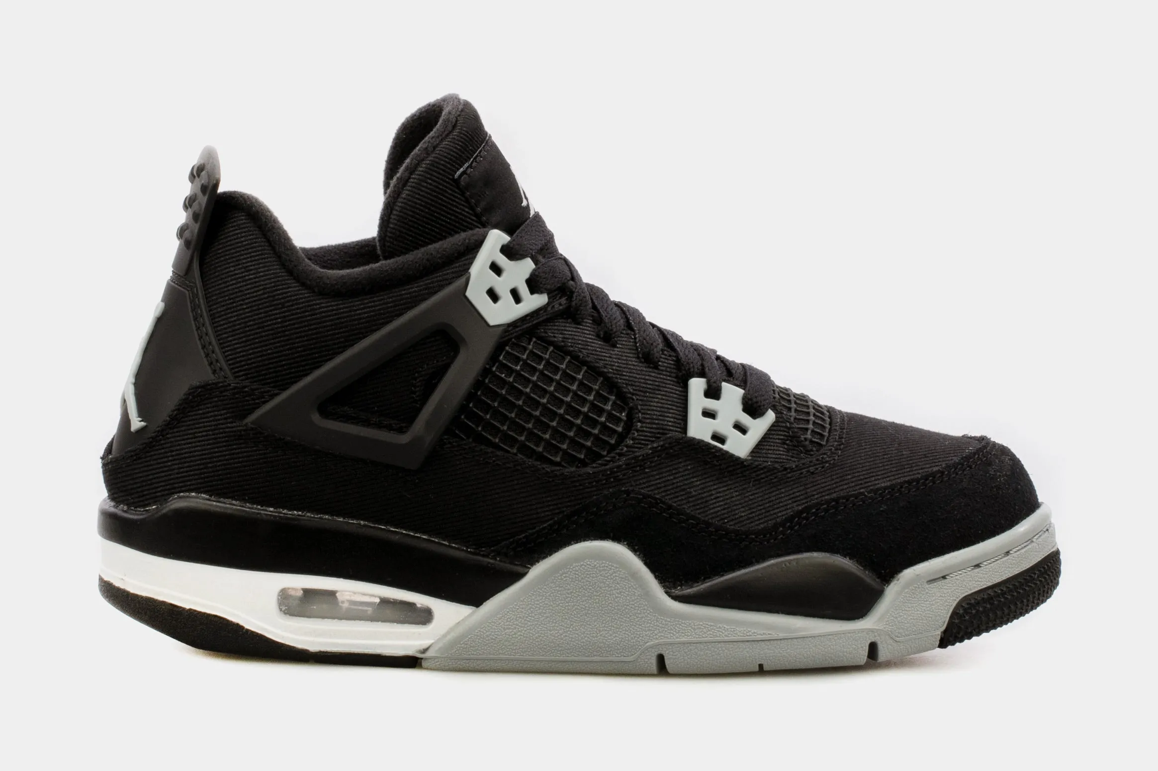 Air Jordan 4 Retro SE Black Canvas Grade School Lifestyle Shoes (Black/Grey) Limit One Per Customer