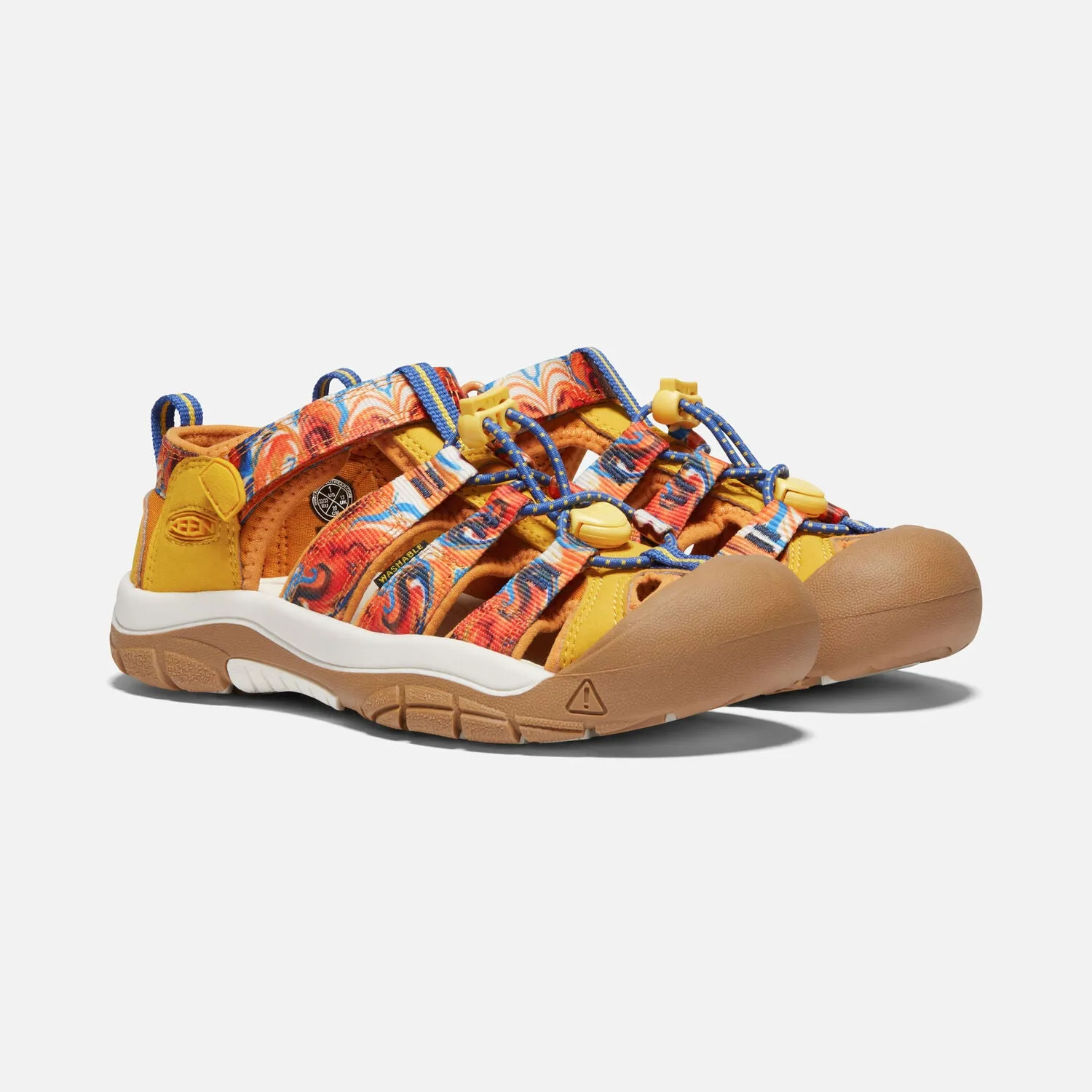 Big Kids Keen Newport x Outdoor Afro Color: Orange Peel/Yellow