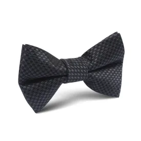 Black Houndstooth Pattern Kids Bow Tie