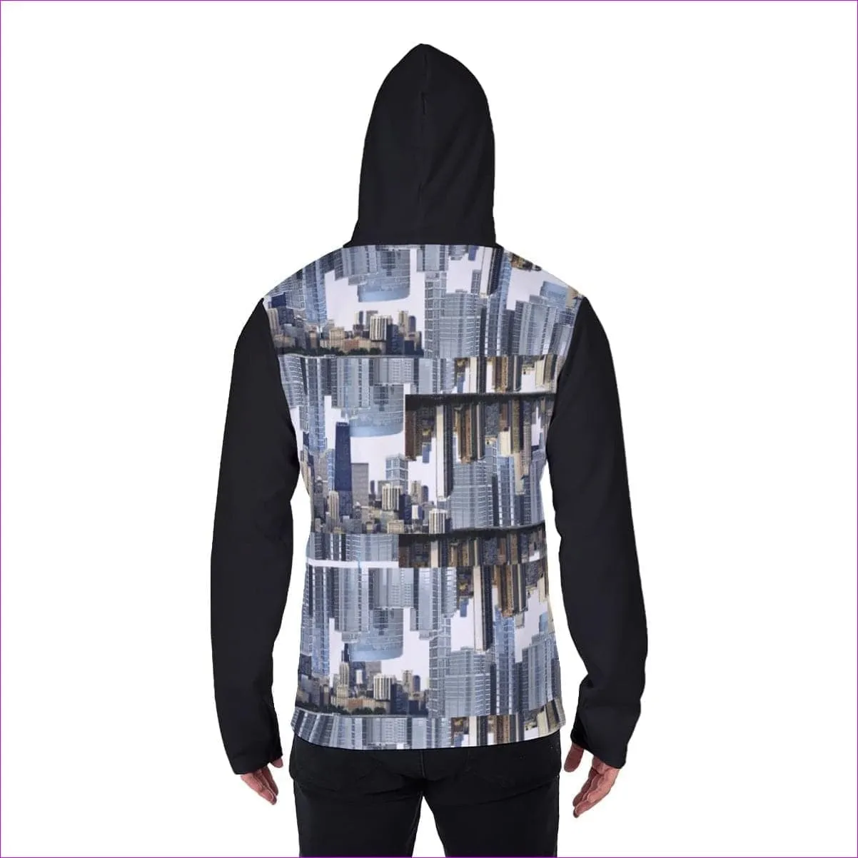 City Blocks Men's Heavy Fleece Hoodie With Mask