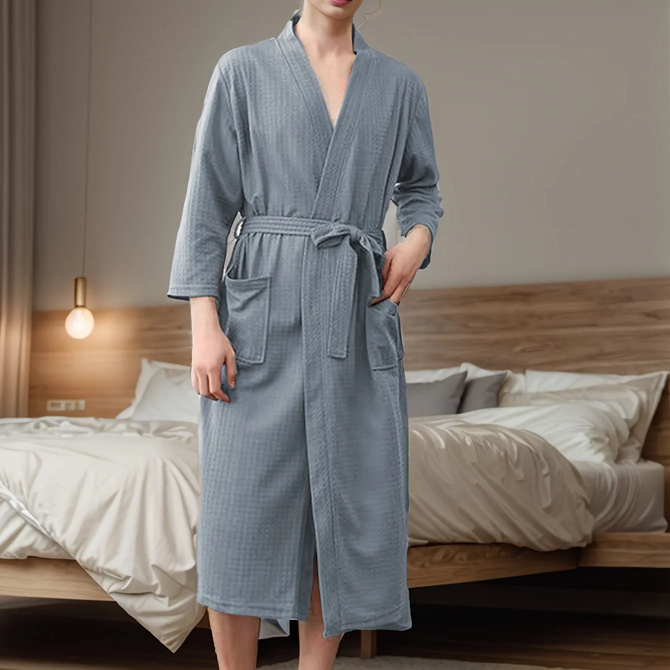 Contemporary Polyester Bathrobe for Men and Women – Soft, Quick-Dry, Water-Absorbent, Space-Themed Knit Robe with Other Patterns – One Size Fits S to XL, 230gsm