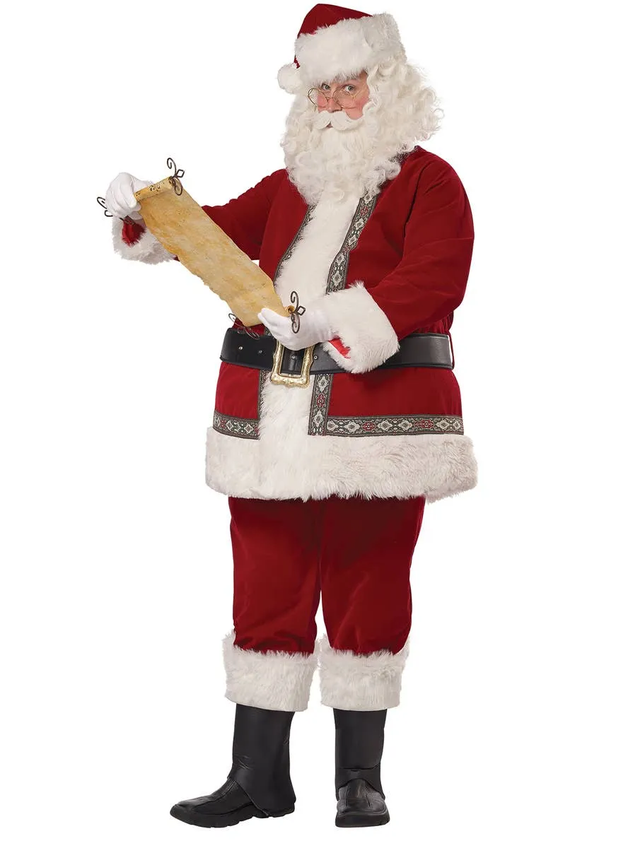 Deluxe Jolly Santa Claus Mens Christmas Costume