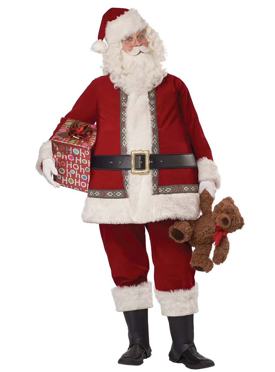 Deluxe Jolly Santa Claus Mens Christmas Costume