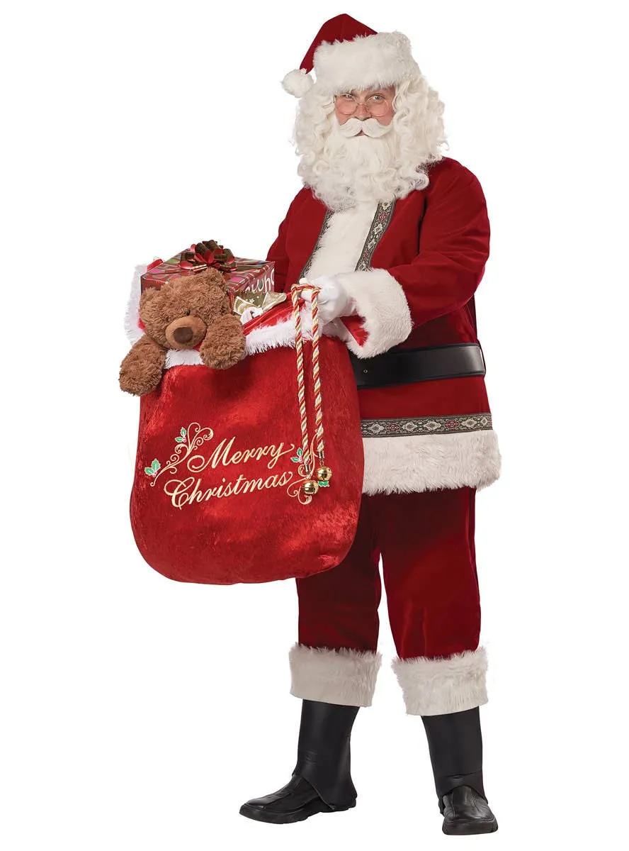 Deluxe Jolly Santa Claus Mens Christmas Costume