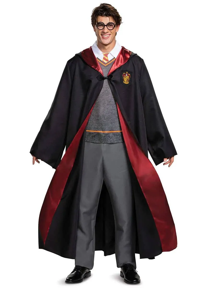 Deluxe Plus Size Mens Harry Potter Gryffindor Uniform Costume