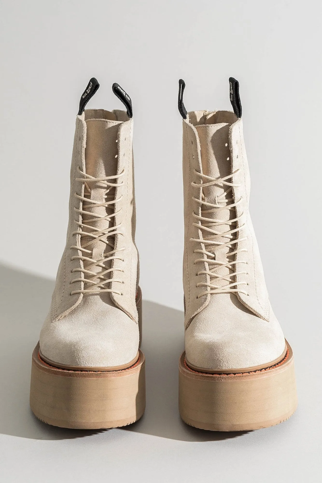 DOUBLE STACK BOOT - KHAKI SUEDE