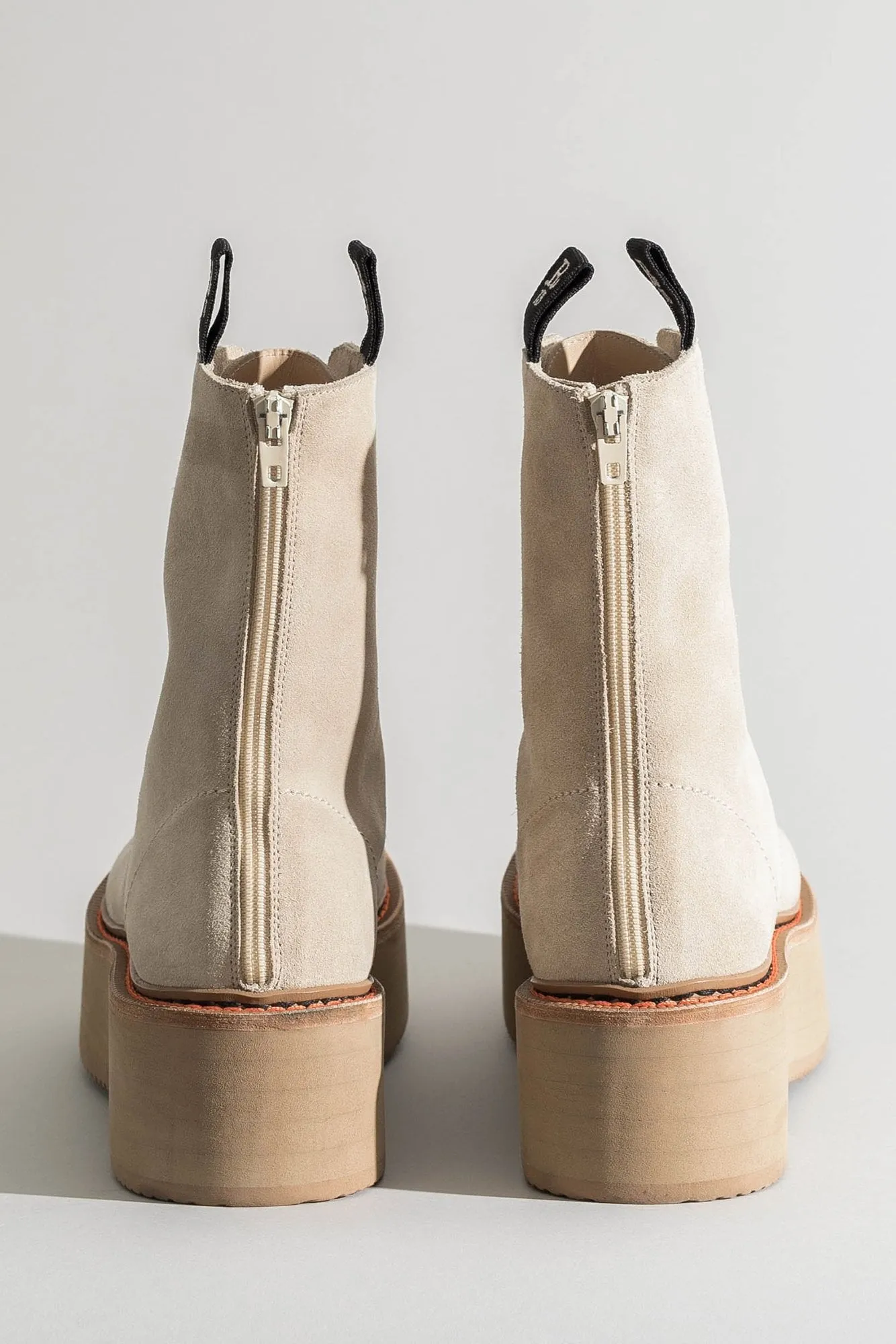 DOUBLE STACK BOOT - KHAKI SUEDE