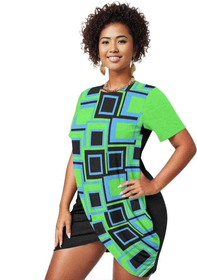 Funky² Women’s Stacked Hem Dress Voluptuous ( ) Plus Size