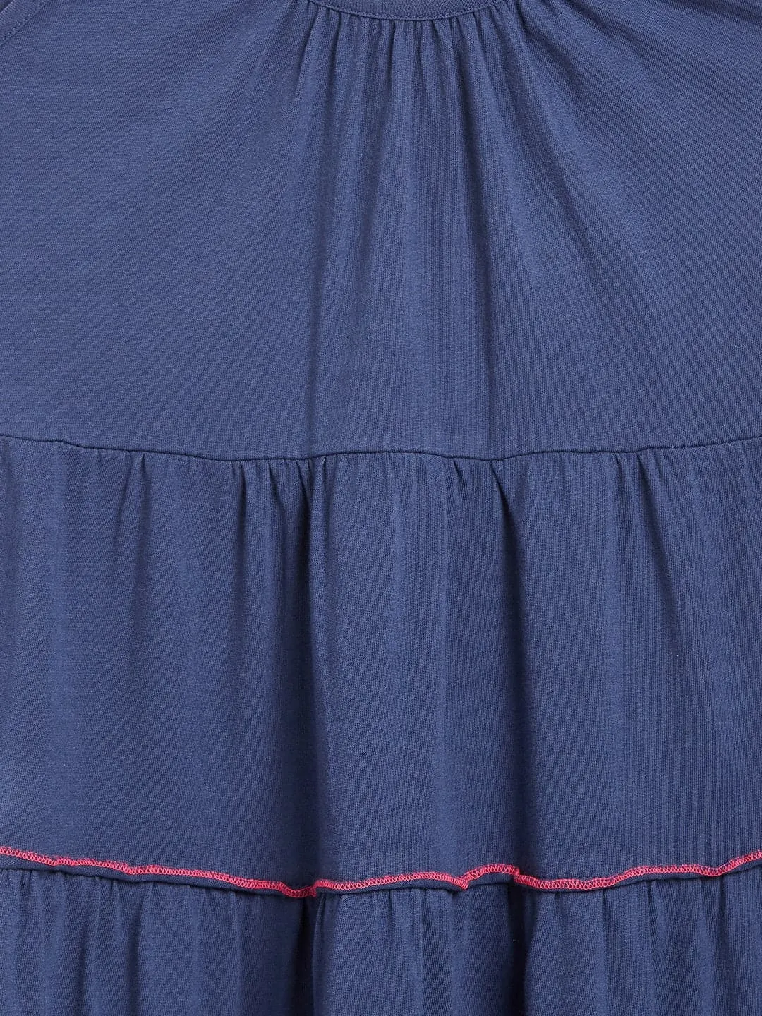 Girls Navy Tiered Dress