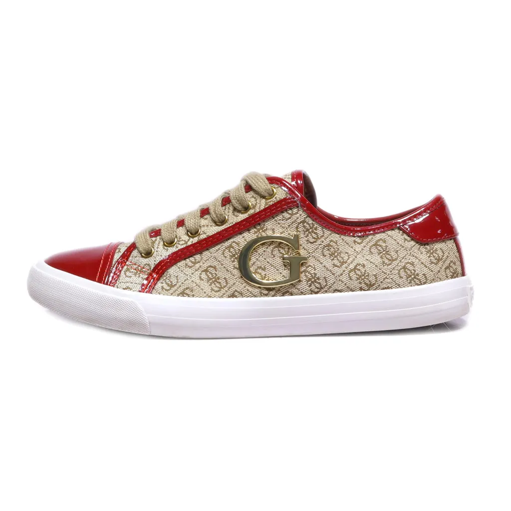 Guess Low-Top Sneakers Fabric Brown Colour For Women