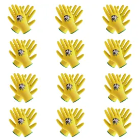 Handlandy Wholesale Childrens Gardening Gloves Natural Rubber Latex Bright Colors 5141 (12 Pairs)