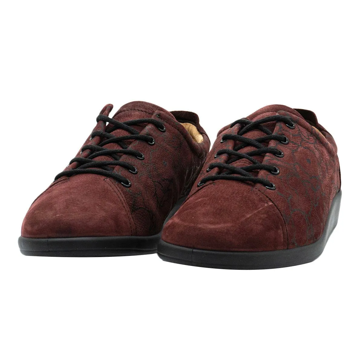 Hotter Dew Low-Top Sneakers Leather Burgundy Colour For Women