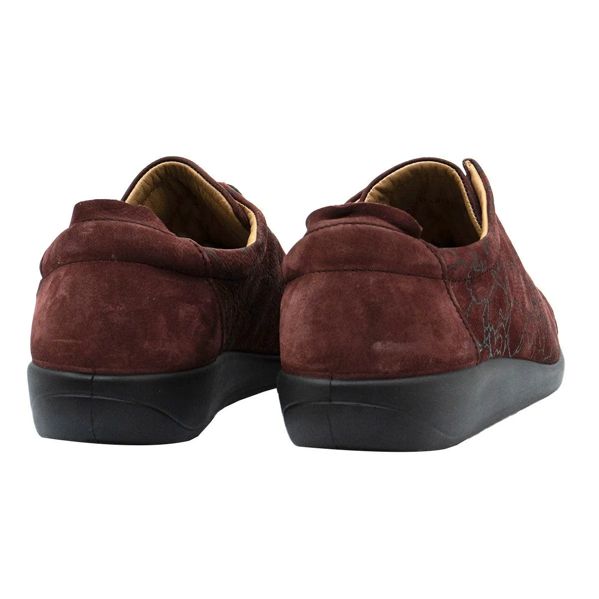 Hotter Dew Low-Top Sneakers Leather Burgundy Colour For Women