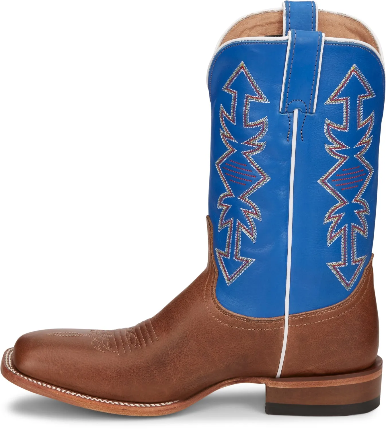 Justin 13in Mens Jewel Blue Dayne Leather Cowboy Boots