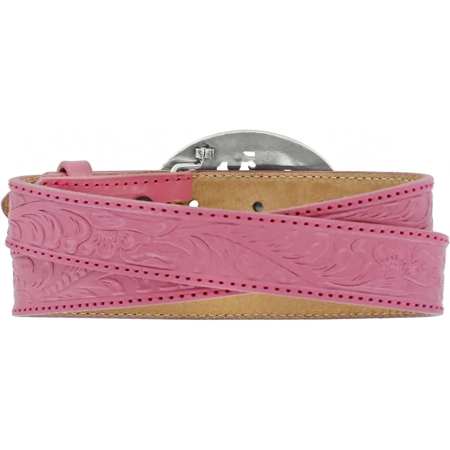 Justin Pink Floral Embossed Lil' Beauty Belt for Girls