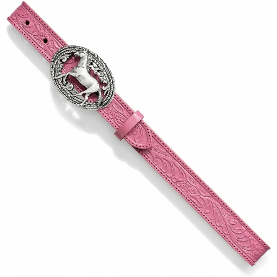 Justin Pink Floral Embossed Lil' Beauty Belt for Girls