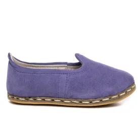 Kids Lavender Leather Shoes