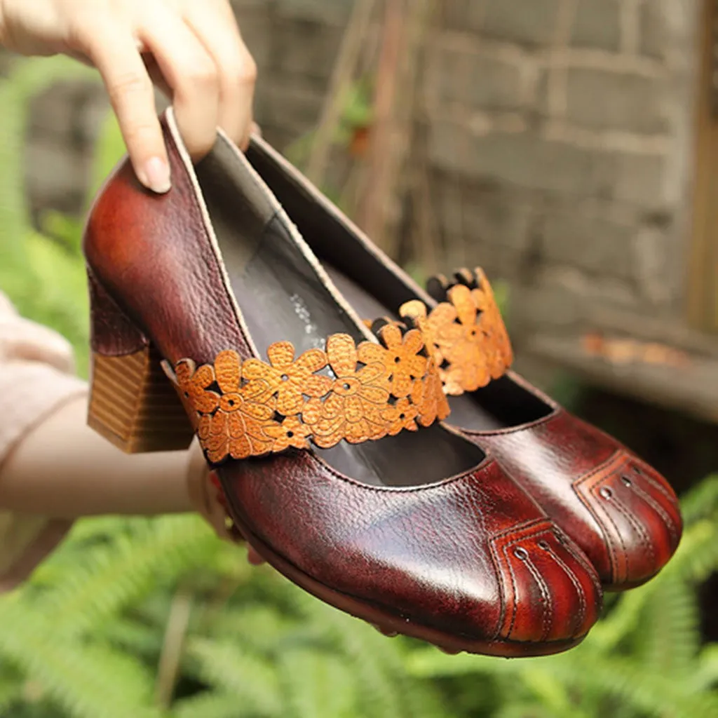 Leather Casual Hand-Painted Retro Shoes | Gift Shoes