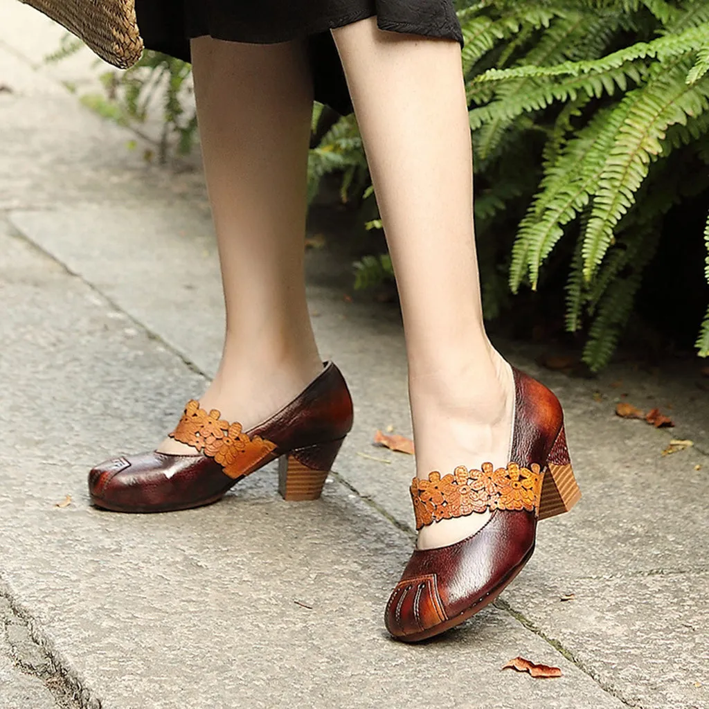 Leather Casual Hand-Painted Retro Shoes | Gift Shoes