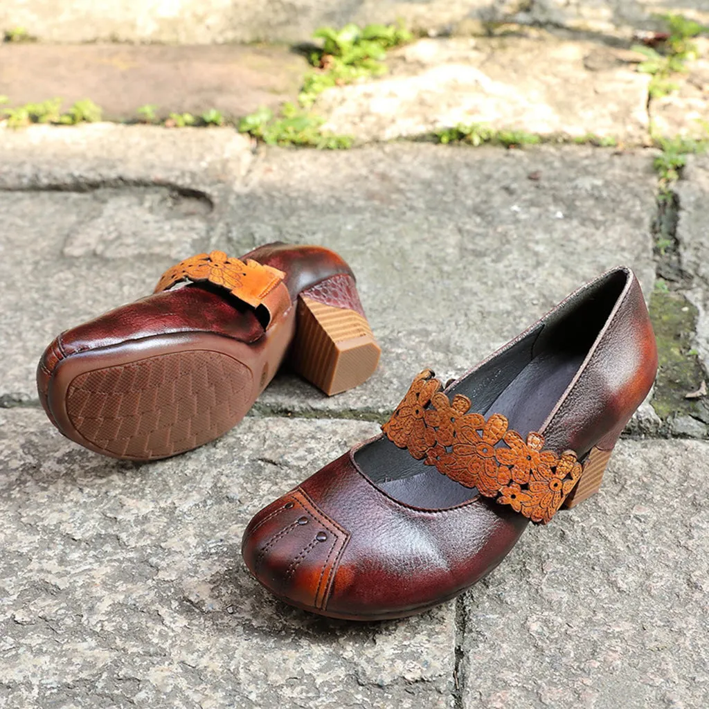 Leather Casual Hand-Painted Retro Shoes | Gift Shoes