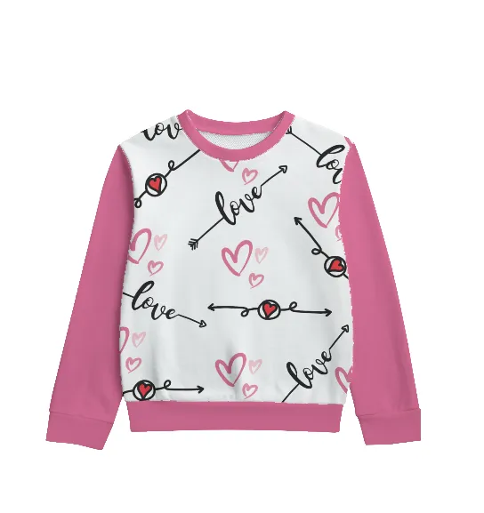 Love in Motion Kid's Round Neck Sweatshirt | 100% Cotton