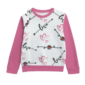 Love in Motion Kid's Round Neck Sweatshirt | 100% Cotton