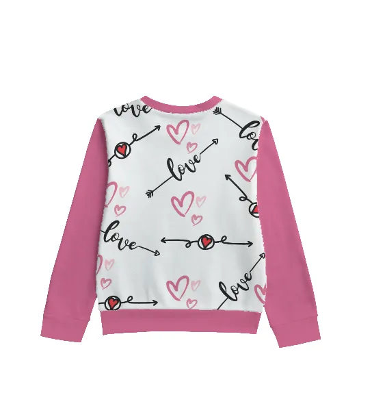 Love in Motion Kid's Round Neck Sweatshirt | 100% Cotton