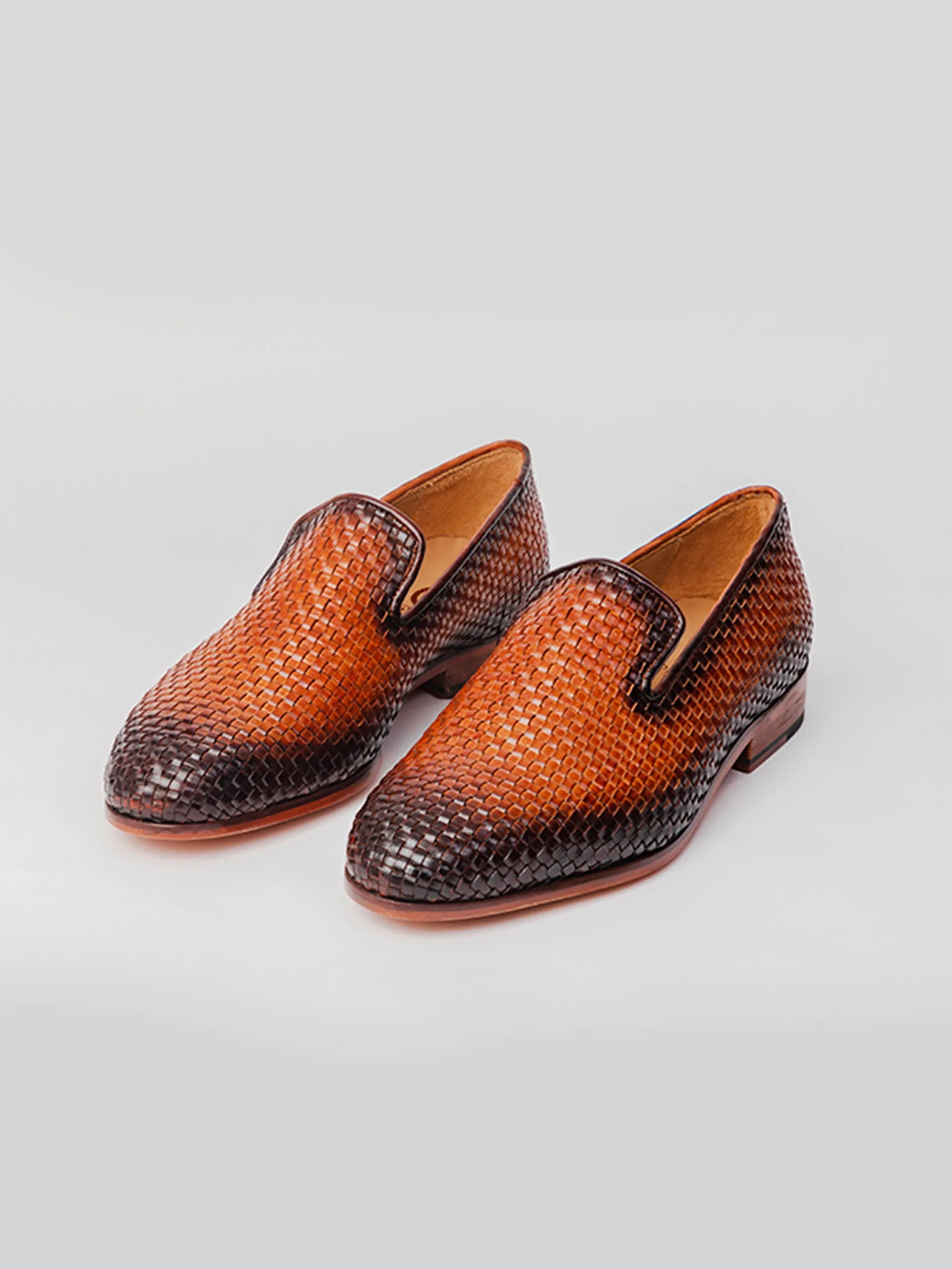 Murano Braided Cuero Loafer - Cognac Patina