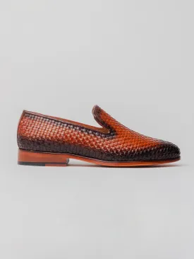 Murano Braided Cuero Loafer - Cognac Patina