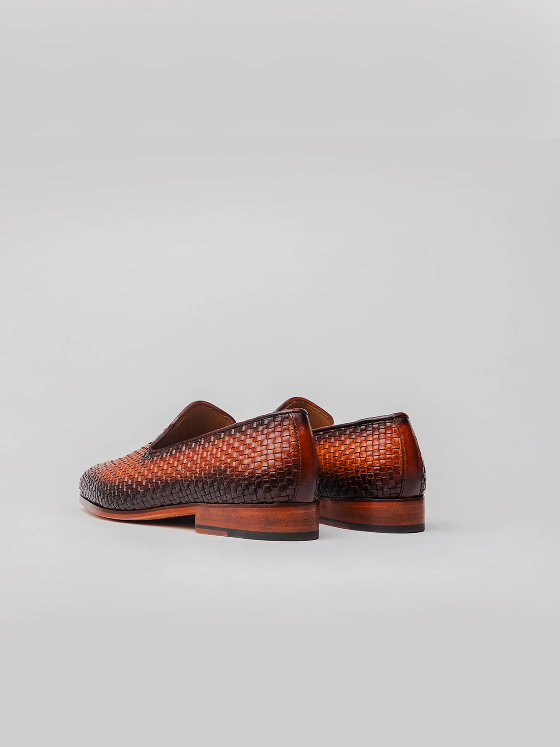 Murano Braided Cuero Loafer - Cognac Patina