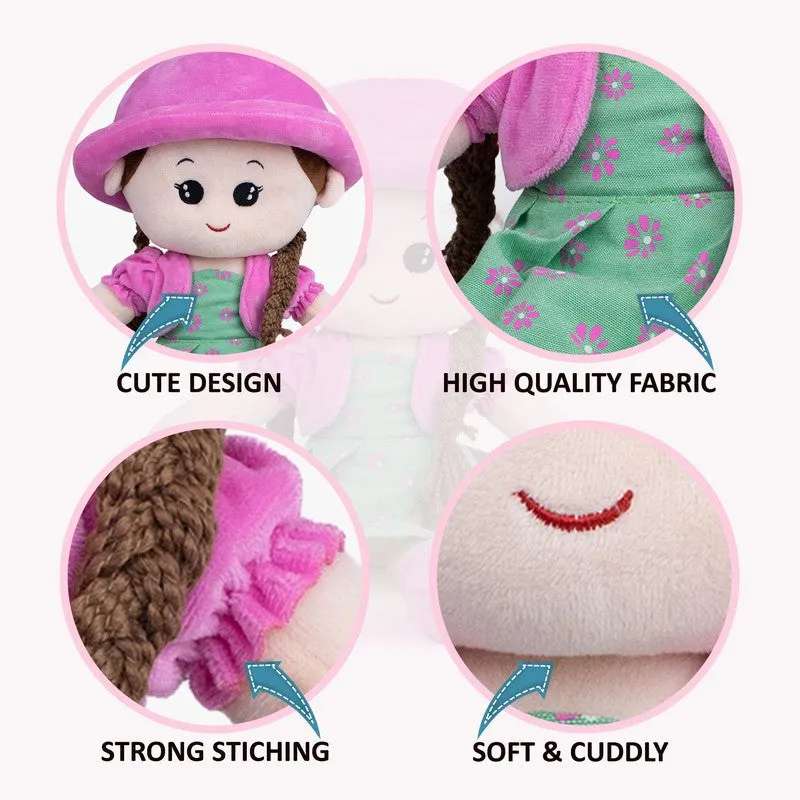 My First Cuddle Time Buddy Baby Doll Soft Toy for Kids Washable Sensory Fabric Plush Toy for Cuddling and Playtime (Pink) | Height 45 CM