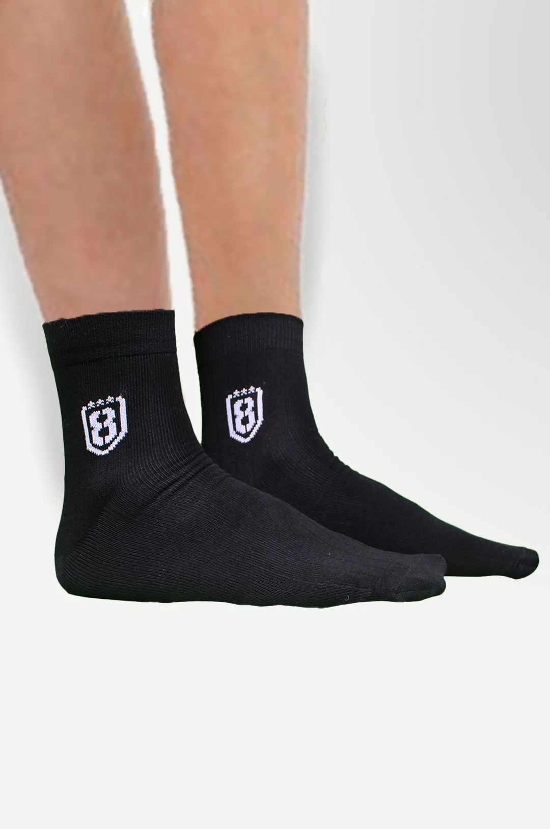 Nylon High Ankle Socks  - Black