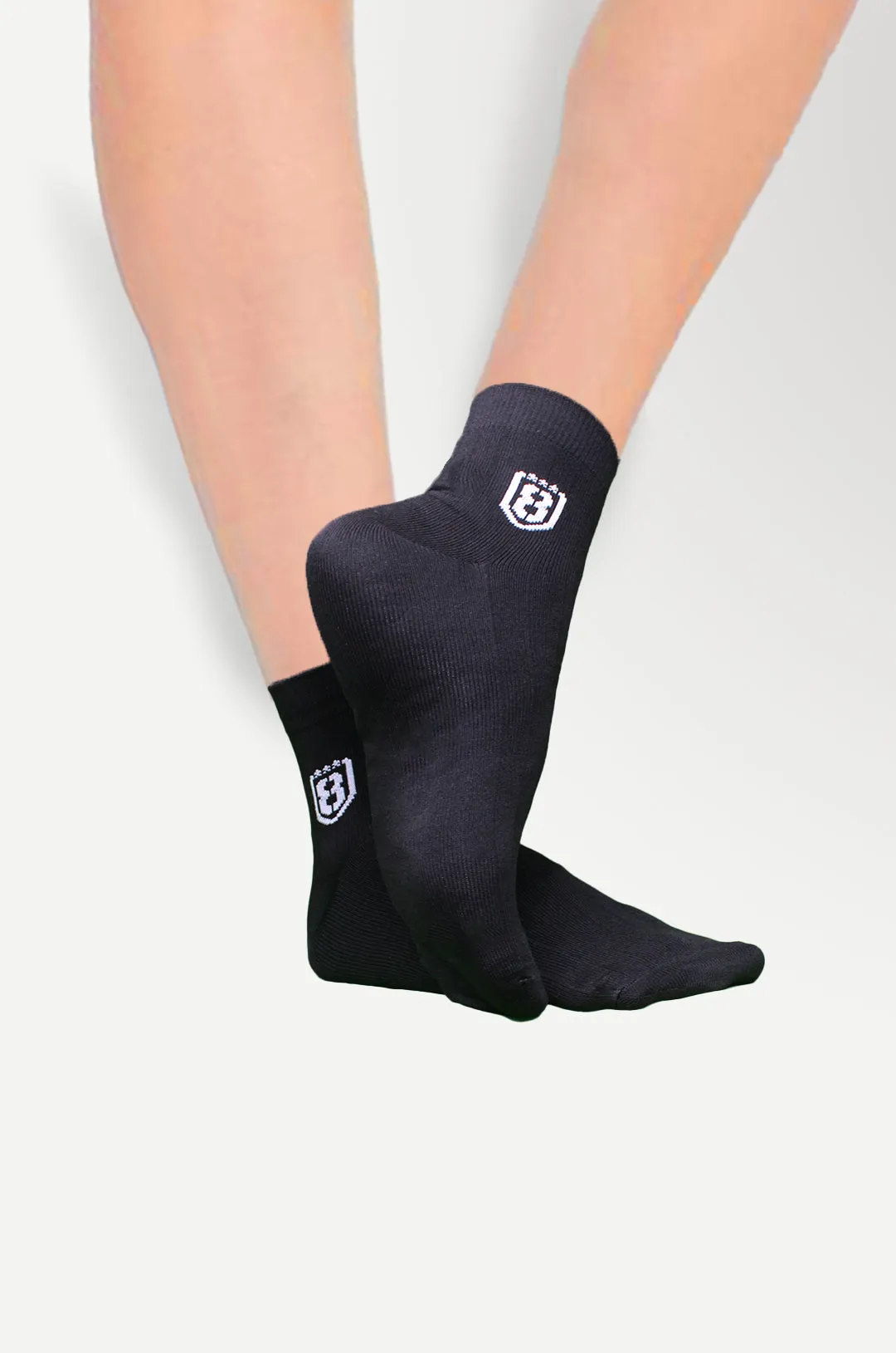 Nylon High Ankle Socks  - Black