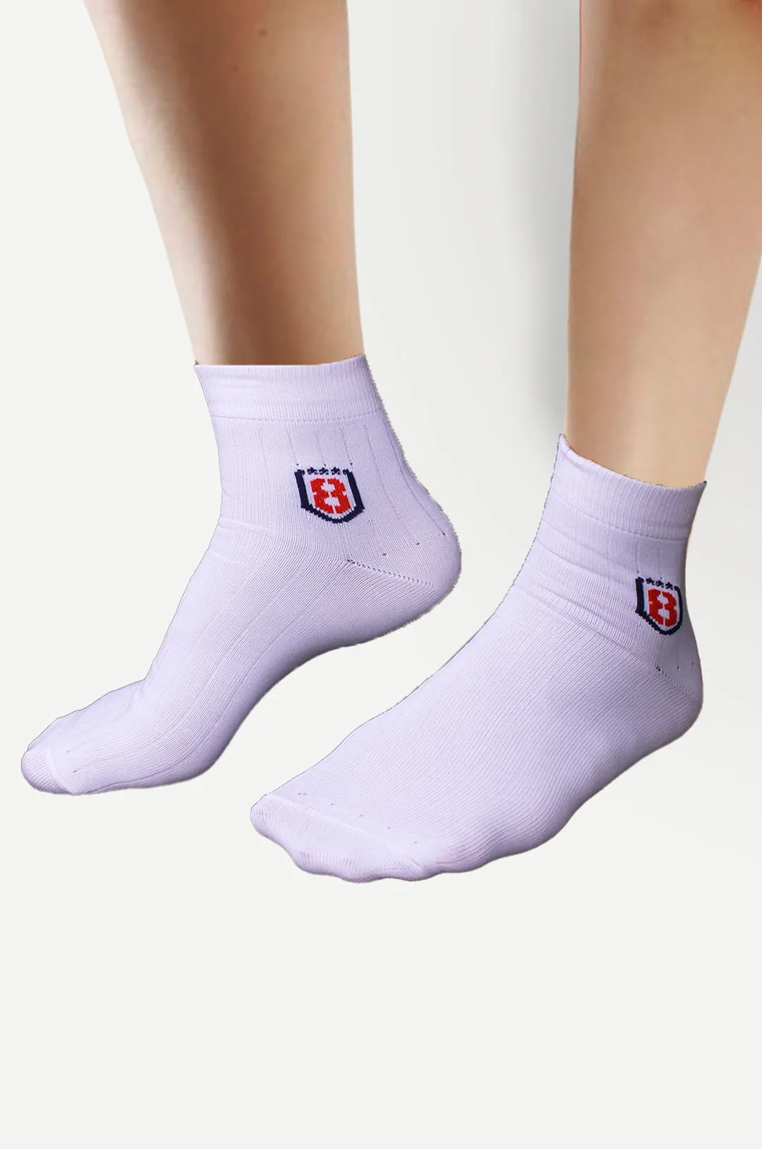 Nylon High Ankle Socks - White