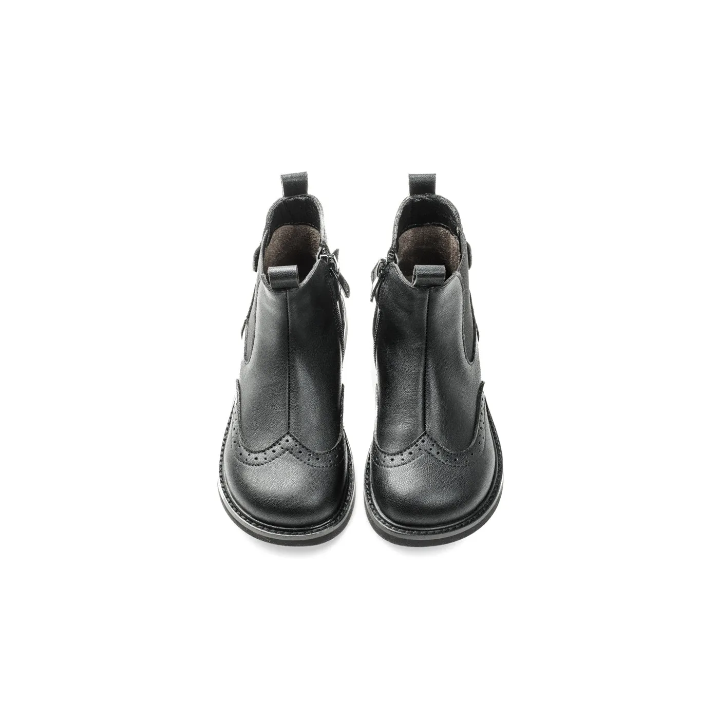 Outdoor Adventurer Anti-slip Kids Black Brogue Boots